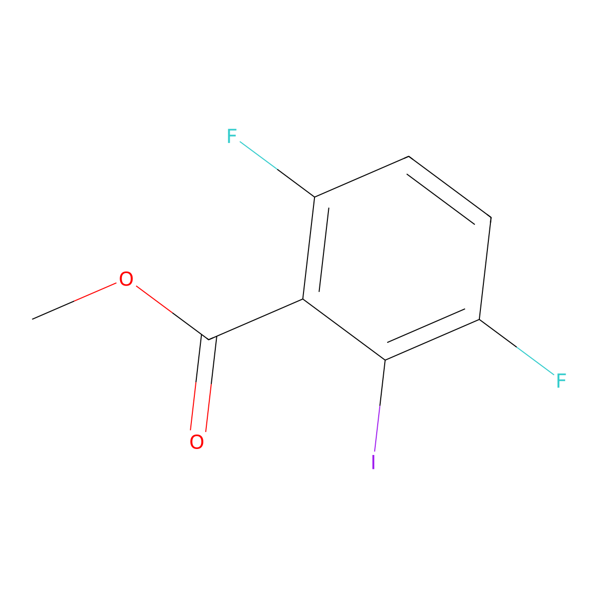 Methyl 3,6-difluoro-2-iodobenzoate molecular structure, CAS 501433-13-2