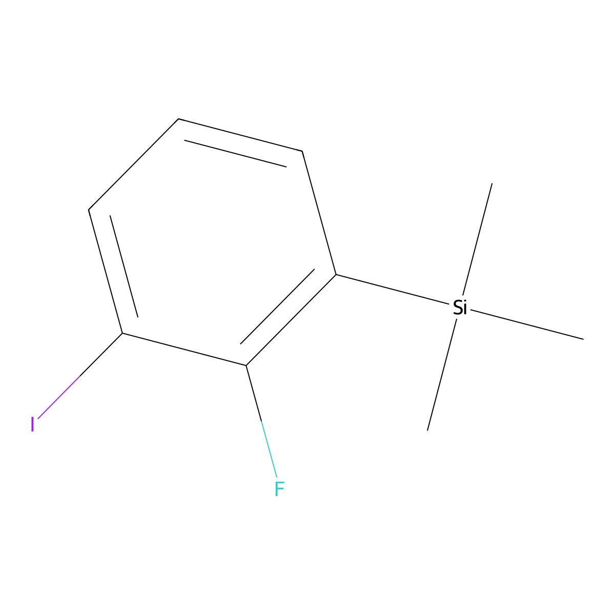 (2-Fluoro-3-iodophenyl)trimethylsilane molecular structure, CAS 501433-16-5
