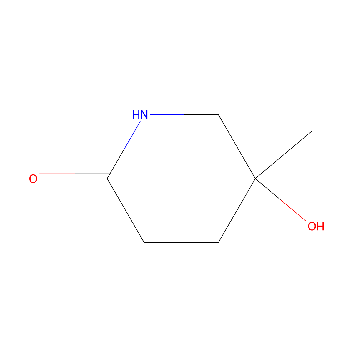 5-Hydroxy-5-methylpiperidin-2-one molecular structure, CAS 501435-45-6