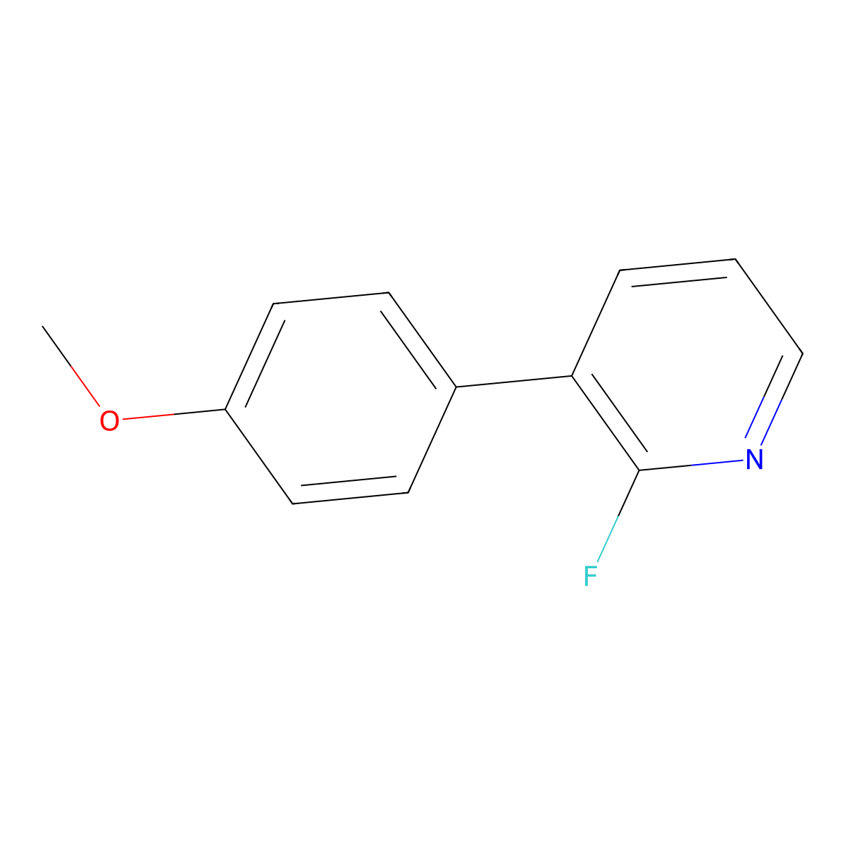2-Fluoro-3-(4-methoxyphenyl)pyridine molecular structure, CAS 501435-99-0