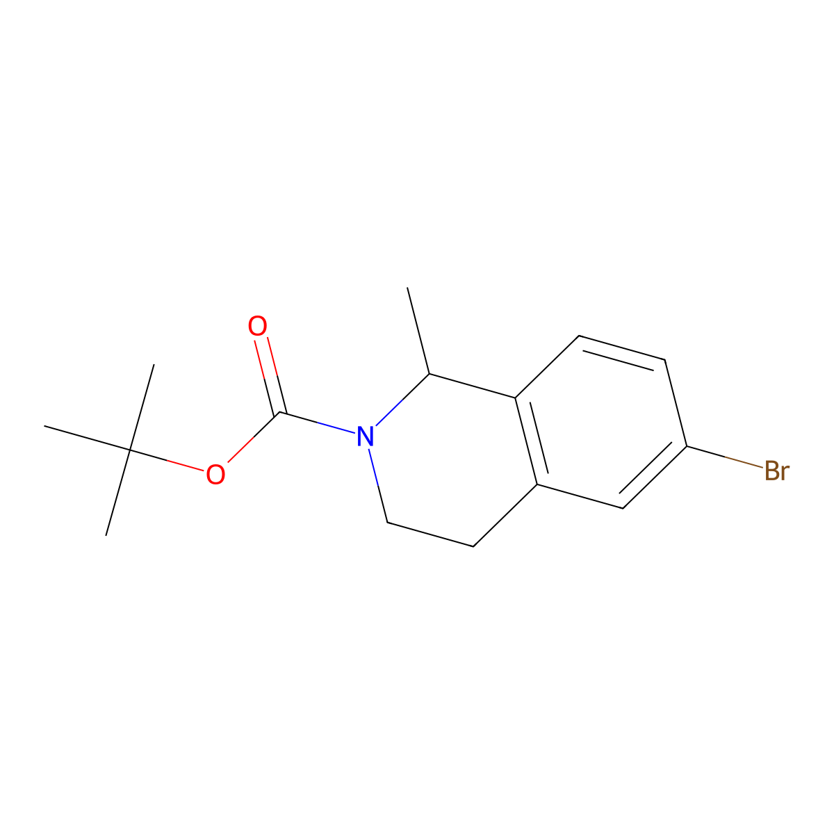 2-Boc-6-bromo-1-methyl-1,2,3,4-tetrahydroisoquinoline molecular structure, CAS 501441-91-4