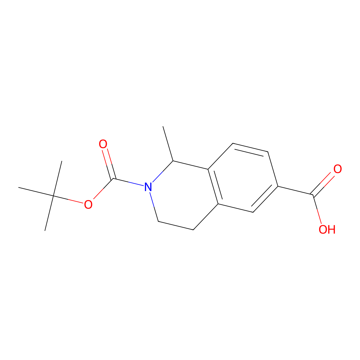 2-[(Tert-butoxy)carbonyl]-1-methyl-1,2,3,4-tetrahydroisoquinoline-6-carboxylic acid molecular structure, CAS 501441-92-5