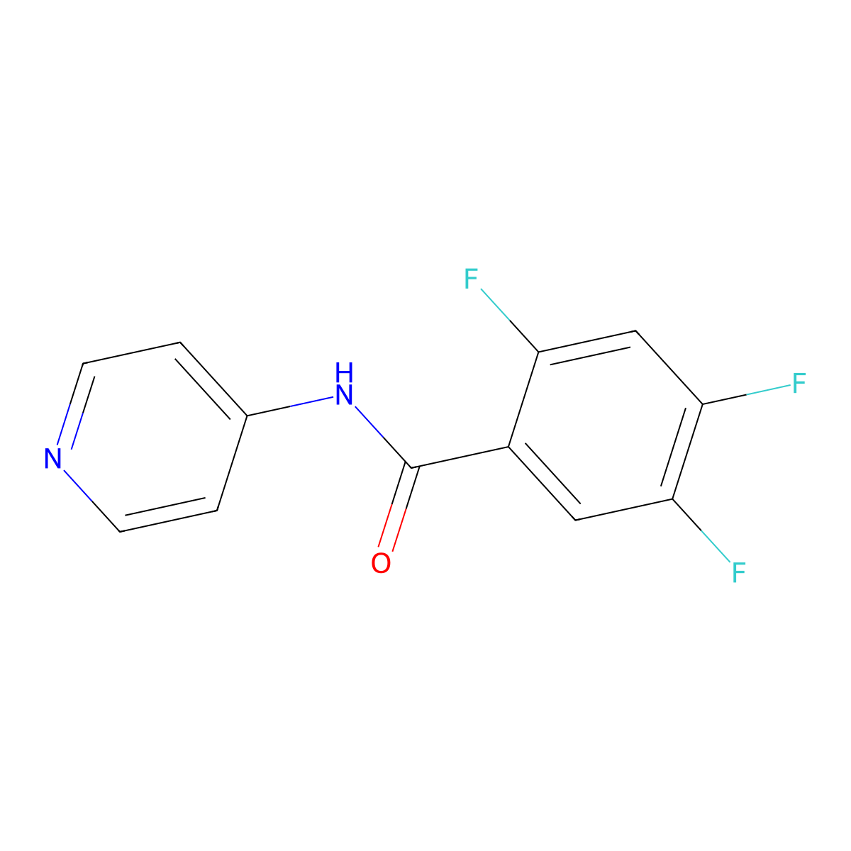 2,4,5-Trifluoro-N-(4-pyridinyl)benzamide molecular structure, CAS 501442-58-6