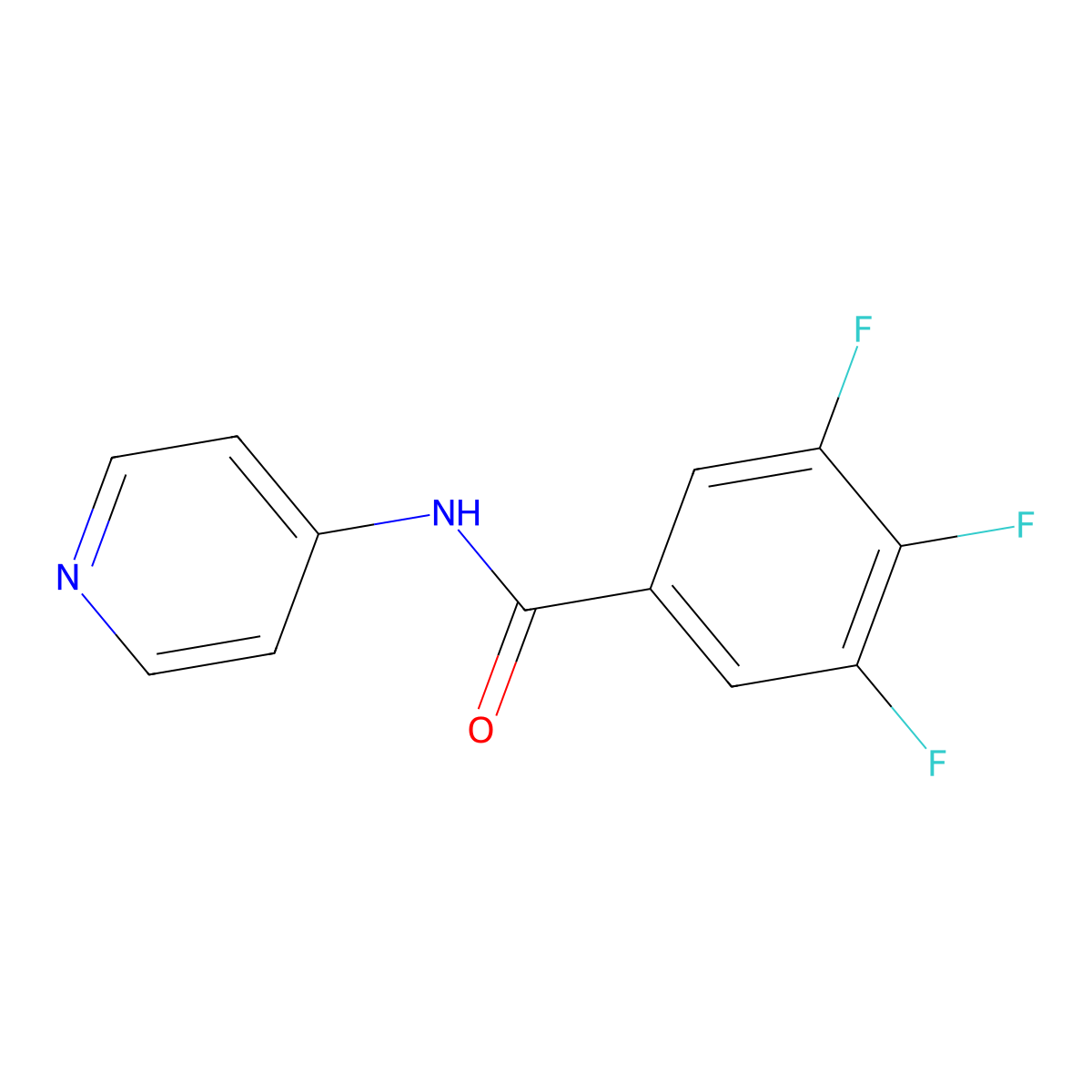 3,4,5-Trifluoro-N-(4-pyridinyl)benzamide molecular structure, CAS 501442-63-3