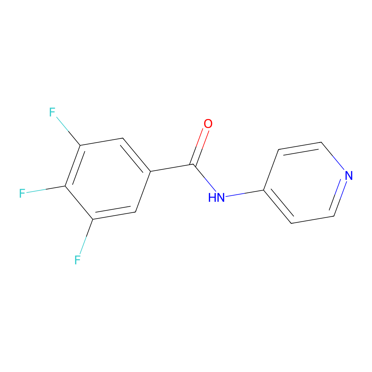 3,4,5-Trifluoro-N-(4-pyridinyl)benzamide molecular structure, CAS 501442-63-3