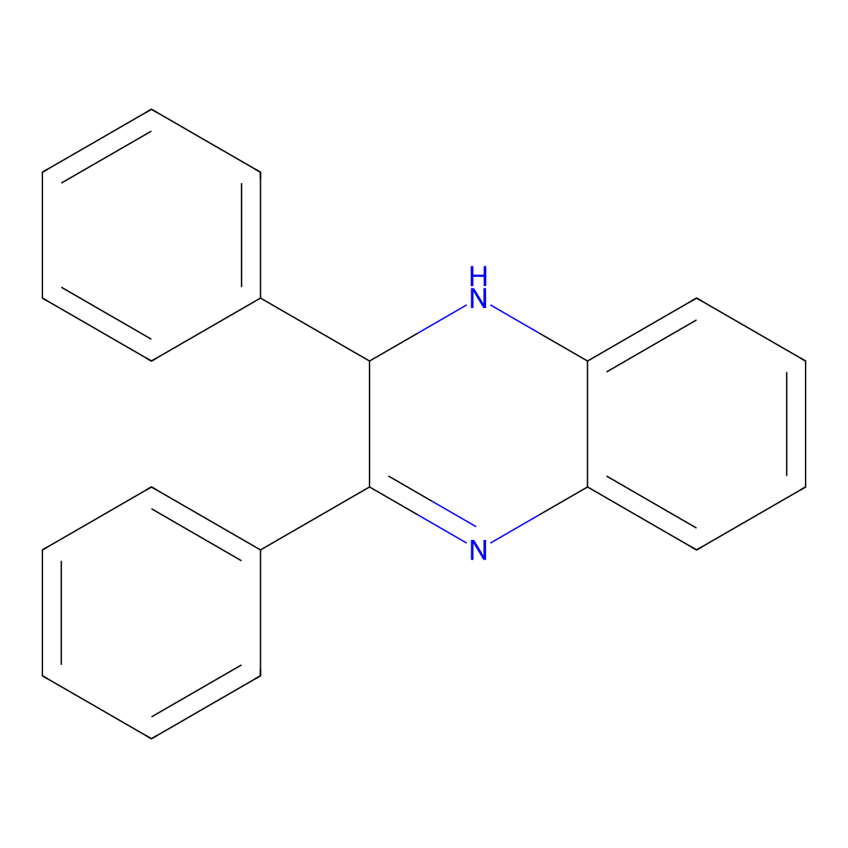 Quinoxaline, 1,2-dihydro-2,3-diphenyl- molecular structure, CAS 5016-08-0