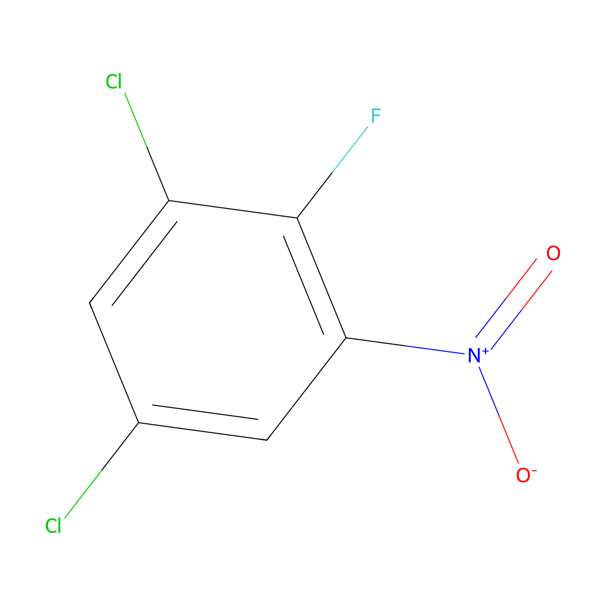 1,5-Dichloro-2-fluoro-3-nitrobenzene molecular structure, CAS 501644-37-7