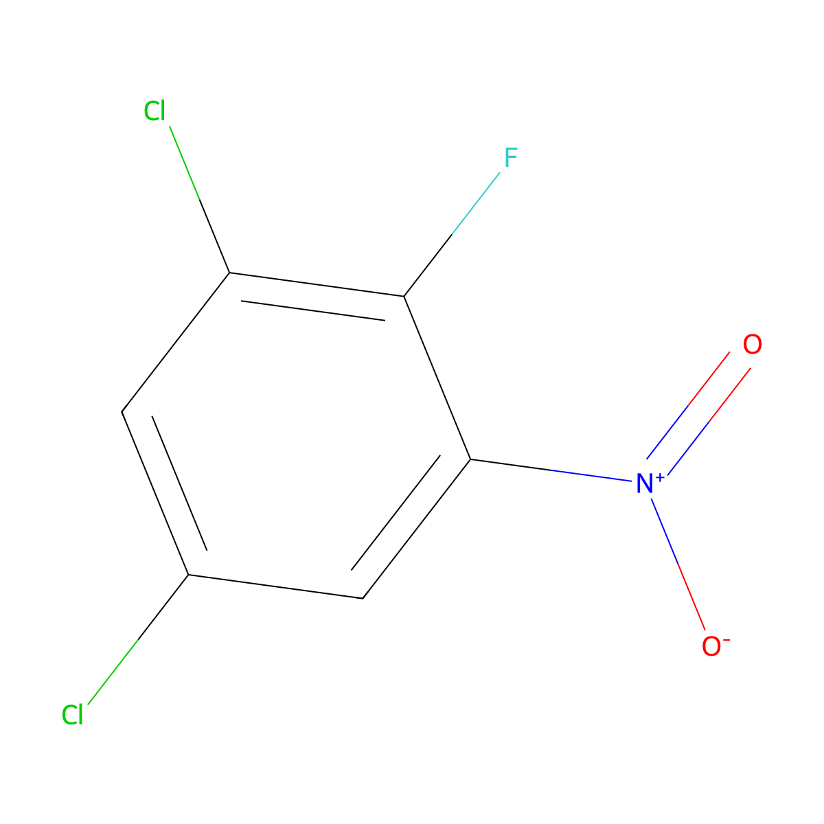 1,5-Dichloro-2-fluoro-3-nitrobenzene molecular structure, CAS 501644-37-7