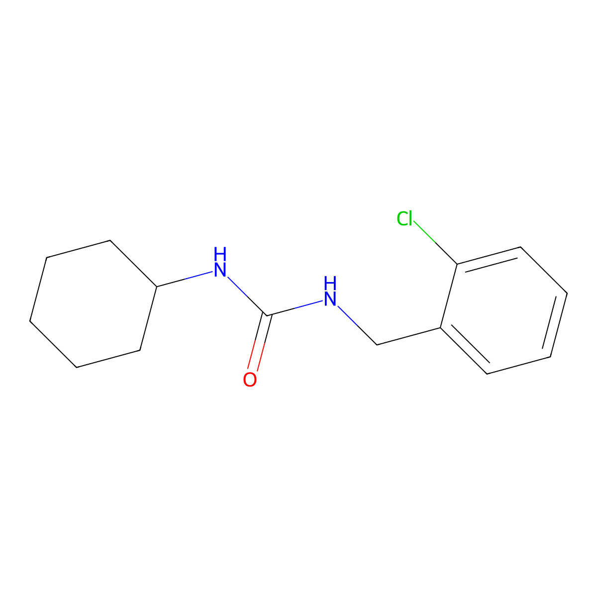 1-((2-Chlorophenyl)methyl)-3-(cyclohexyl)urea molecular structure, CAS 501646-73-7