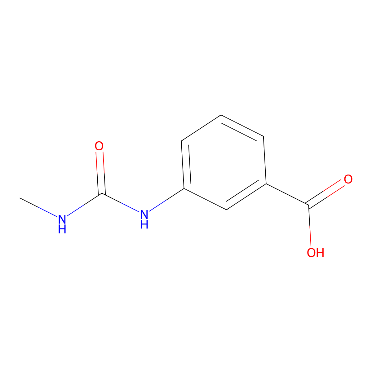 3-[(Methylcarbamoyl)amino]benzoic acid molecular structure, CAS 501646-90-8