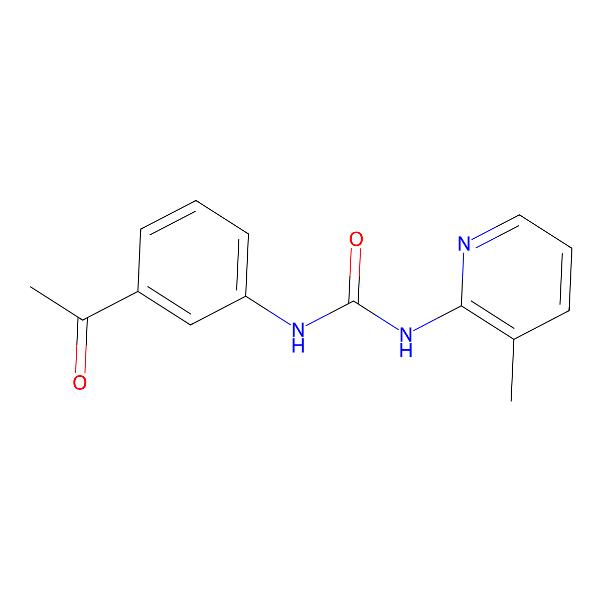 1-(3-Acetylphenyl)-3-(3-methylpyridin-2-yl)urea molecular structure, CAS 501648-17-5
