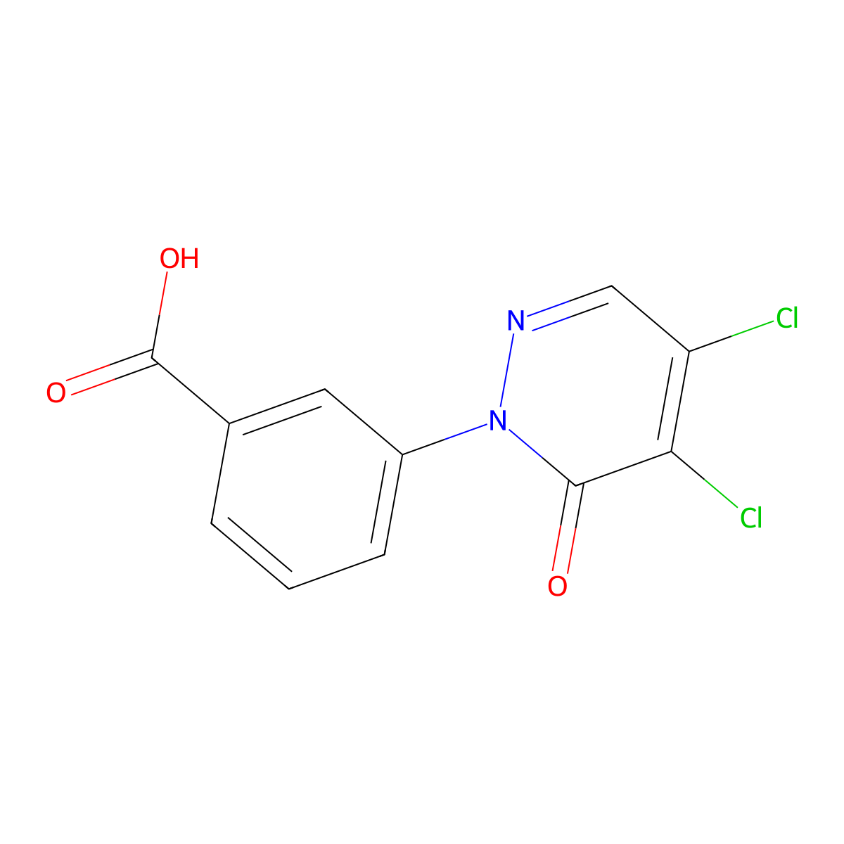 3-(4,5-Dichloro-6-oxo-1,6-dihydropyridazin-1-yl)benzoic acid molecular structure, CAS 501649-79-2