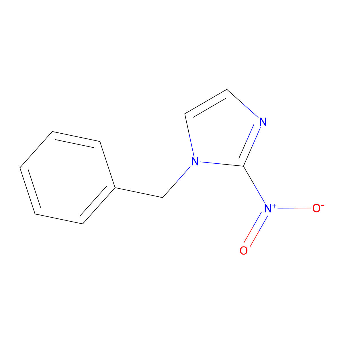 1-benzyl-2-nitro-1H-imidazole molecular structure, CAS 501650-56-2