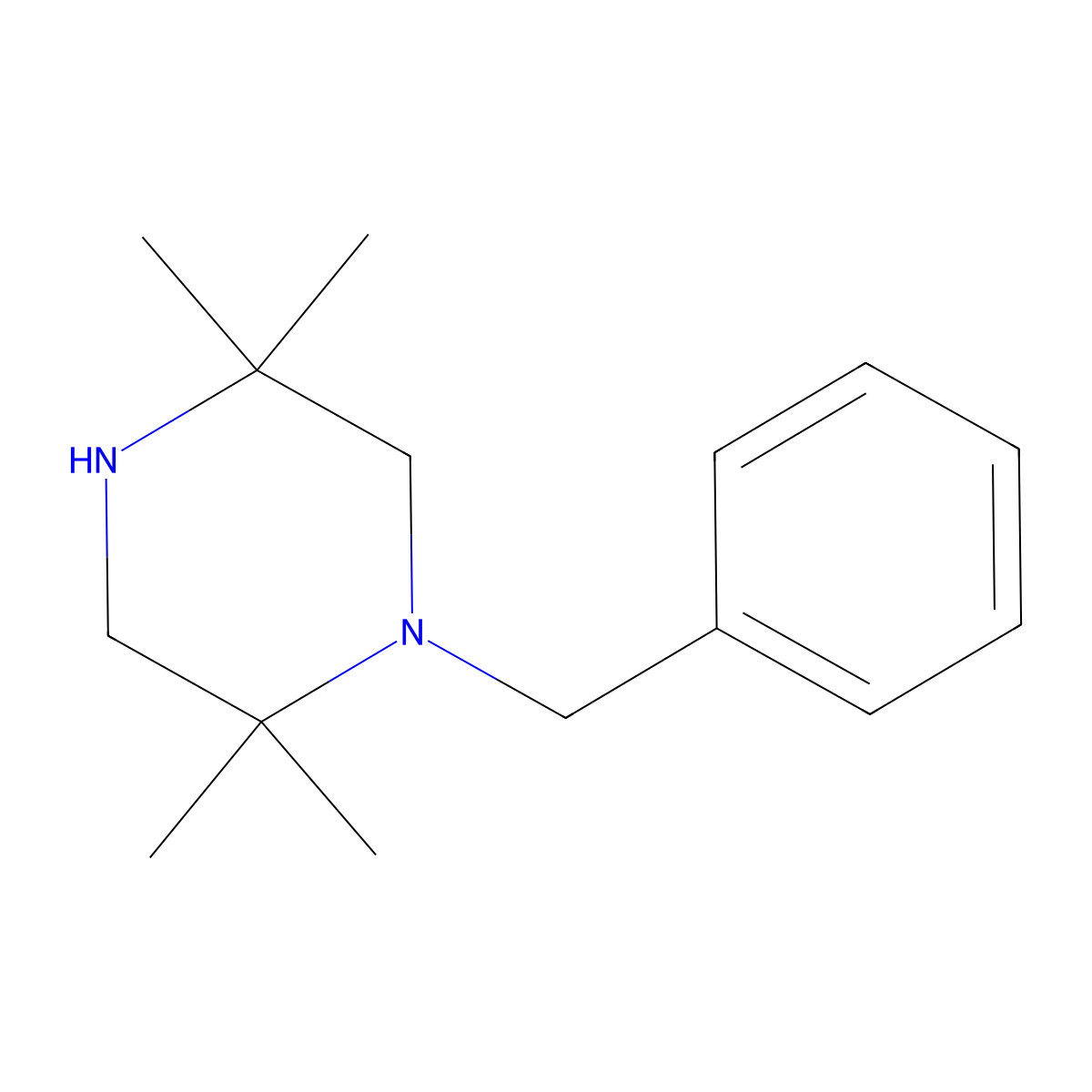 1-Benzyl-2,2,5,5-tetramethylpiperazine molecular structure, CAS 501653-34-5