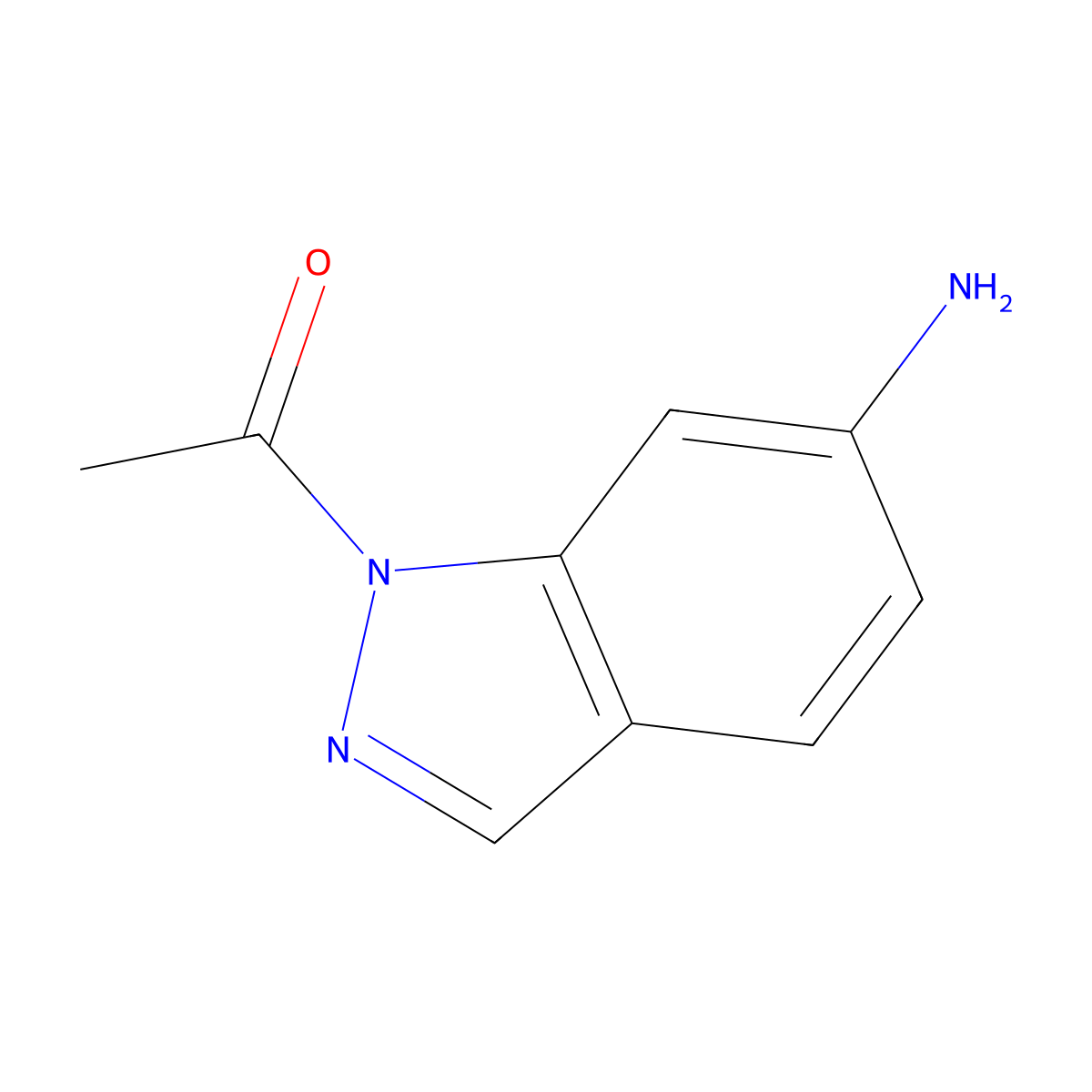 1-(6-Amino-1H-indazol-1-YL)ethanone molecular structure, CAS 501653-37-8