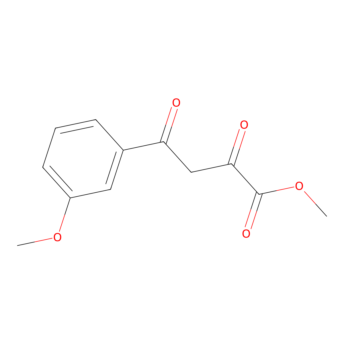 Methyl 4-(3-methoxyphenyl)-2,4-dioxobutanoate molecular structure, CAS 501653-39-0