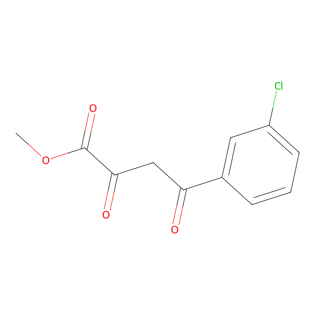 Methyl 4-(3-chlorophenyl)-2,4-dioxobutanoate molecular structure, CAS 501653-40-3