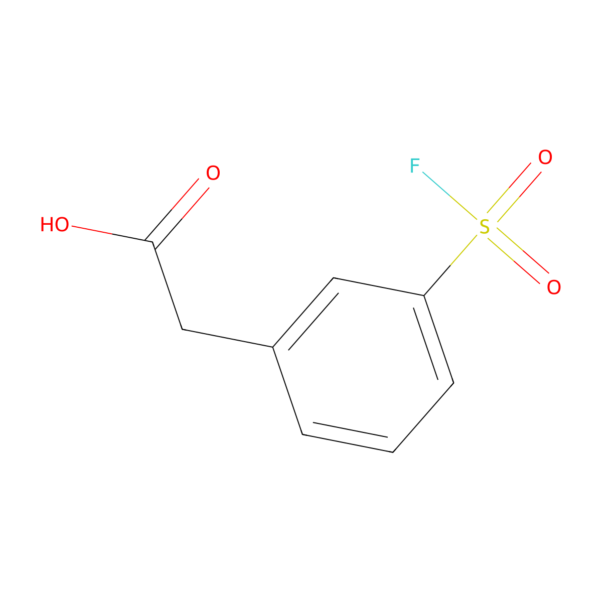 2-(3-(Fluorosulfonyl)phenyl)acetic acid molecular structure, CAS 501653-93-6