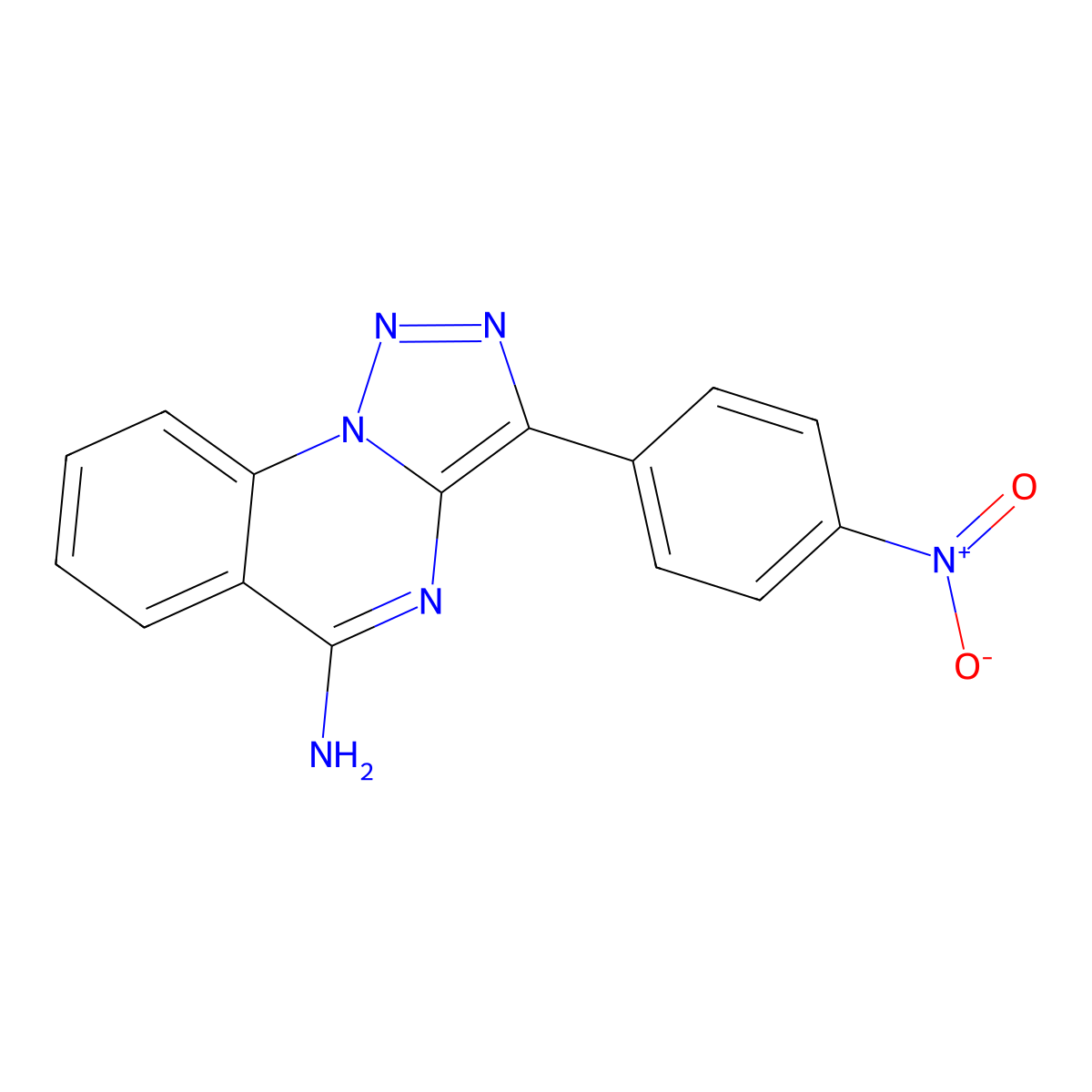 3-(4-Nitrophenyl)[1,2,3]triazolo[1,5-a]quinazolin-5-amine molecular structure, CAS 501655-49-8