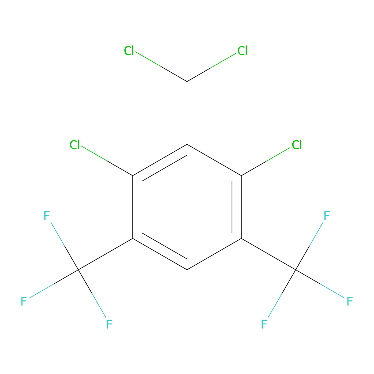 3,5-Bis(trifluoromethyl)-2,6-dichlorobenzal chloride molecular structure, CAS 501657-11-0