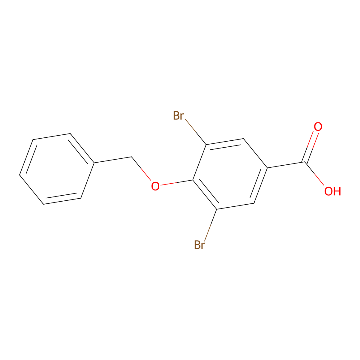 3,5-Dibromo-4-(phenylmethoxy)benzoic acid molecular structure, CAS 501657-81-4