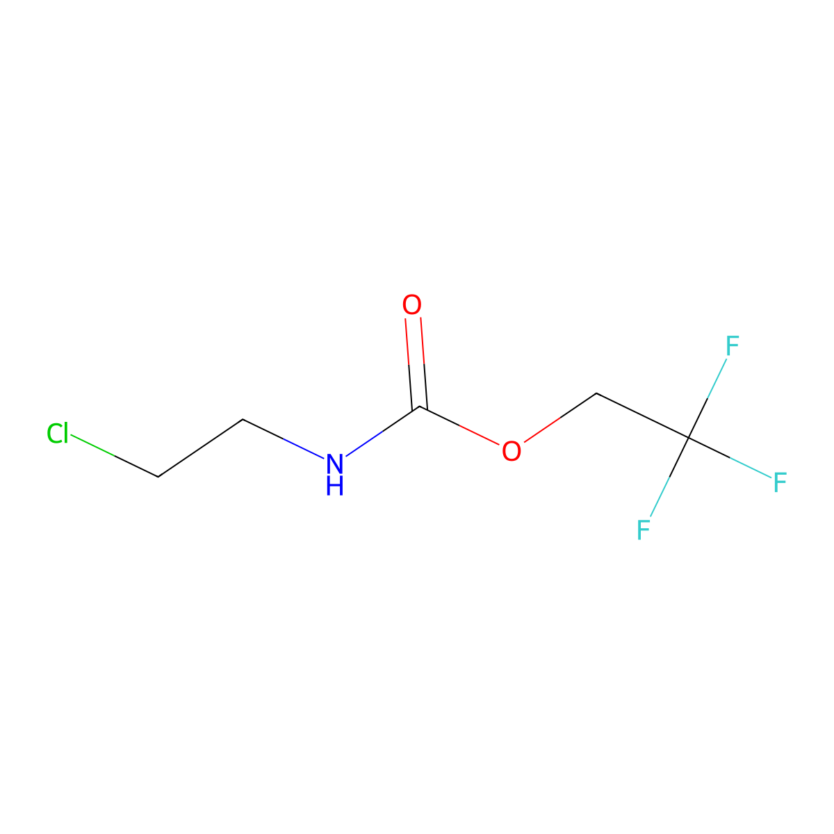 2,2,2-trifluoroethyl N-(2-chloroethyl)carbamate molecular structure, CAS 501662-13-1