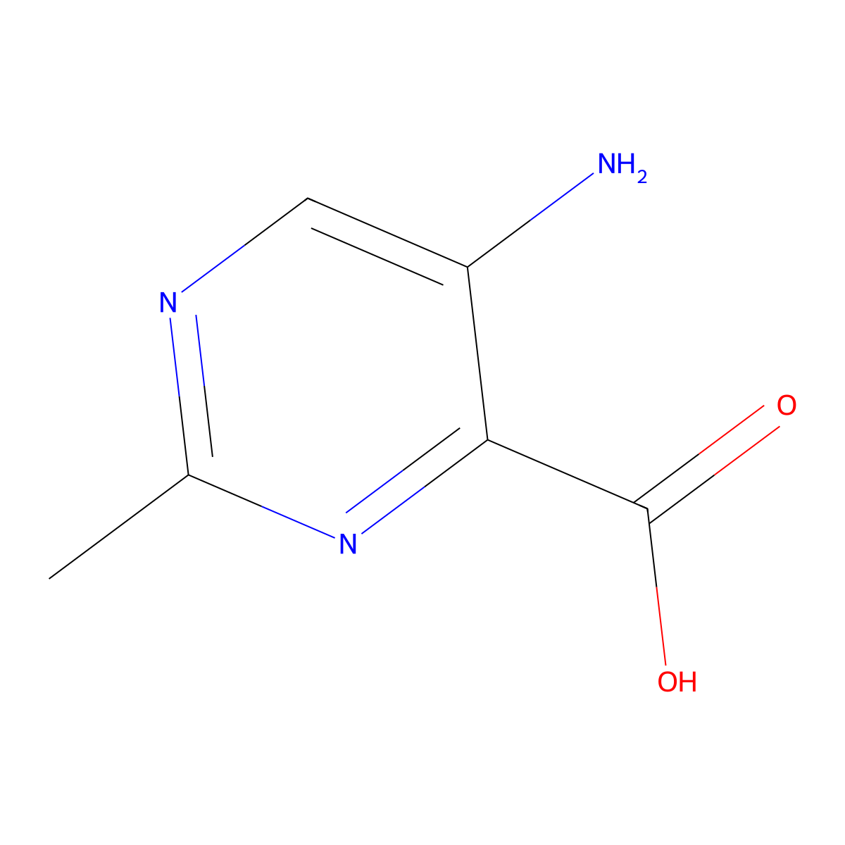 5-Amino-2-methylpyrimidine-4-carboxylic acid molecular structure, CAS 501662-73-3