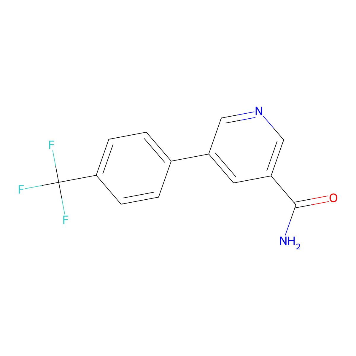 5-(4-(Trifluoromethyl)phenyl)nicotinamide molecular structure, CAS 501667-59-0