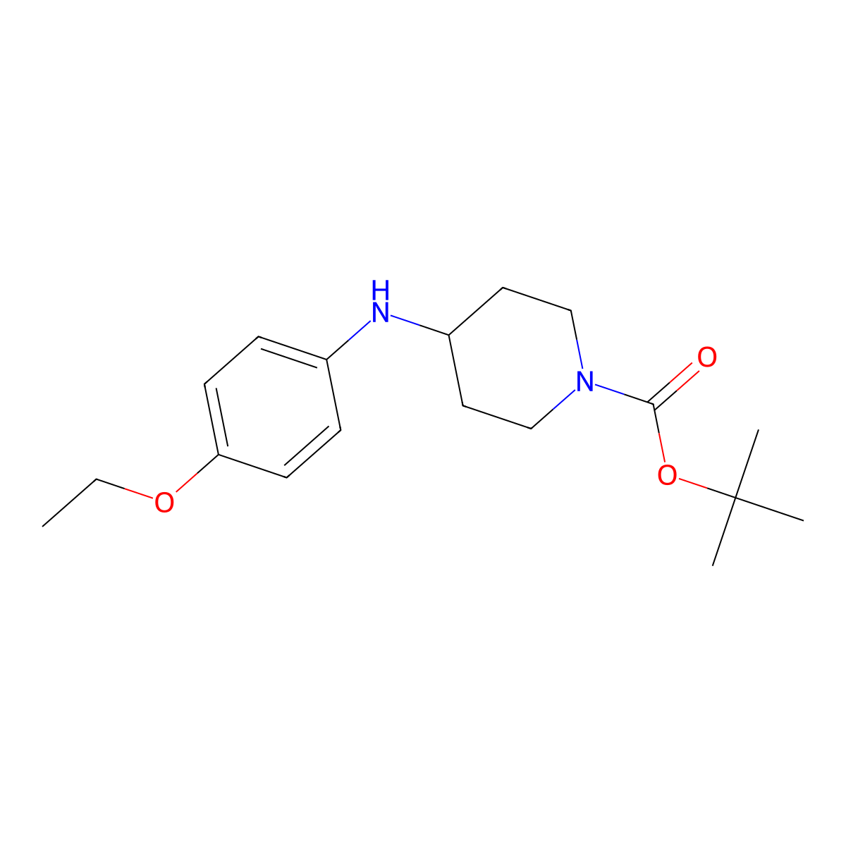 1-Boc-4-[(4-ethoxyphenyl)amino]-piperidine molecular structure, CAS 501673-54-7