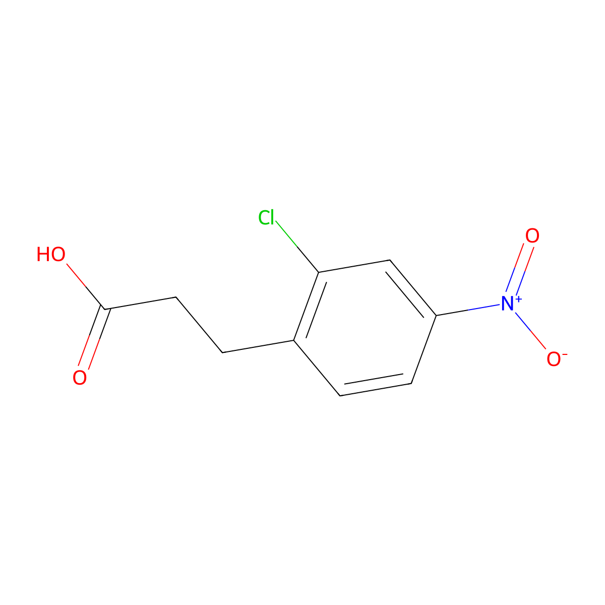 3-(2-Chloro-4-nitrophenyl)propanoic acid molecular structure, CAS 501678-57-5
