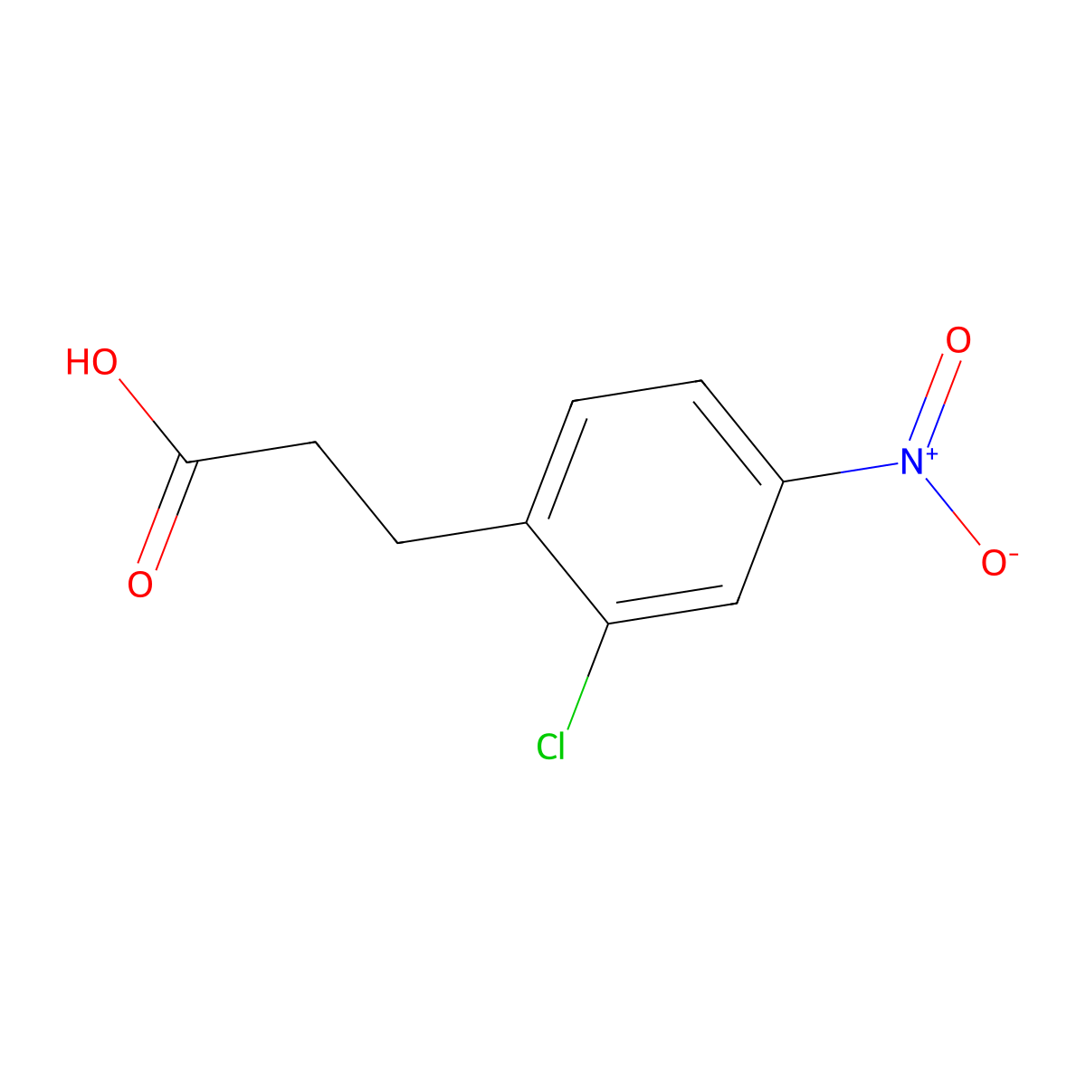 3-(2-Chloro-4-nitrophenyl)propanoic acid molecular structure, CAS 501678-57-5