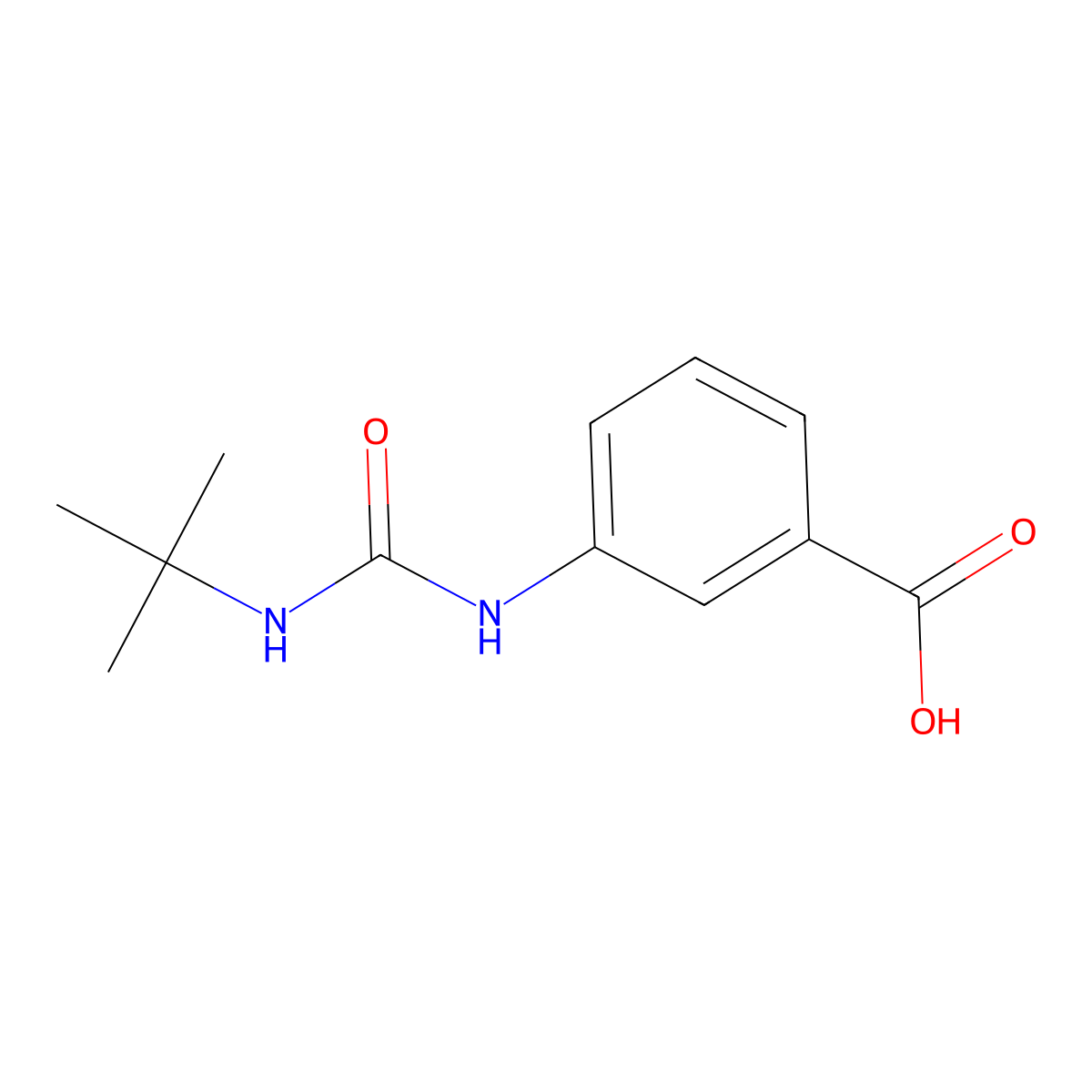 3-[(Tert-butylcarbamoyl)amino]benzoic acid molecular structure, CAS 501679-02-3