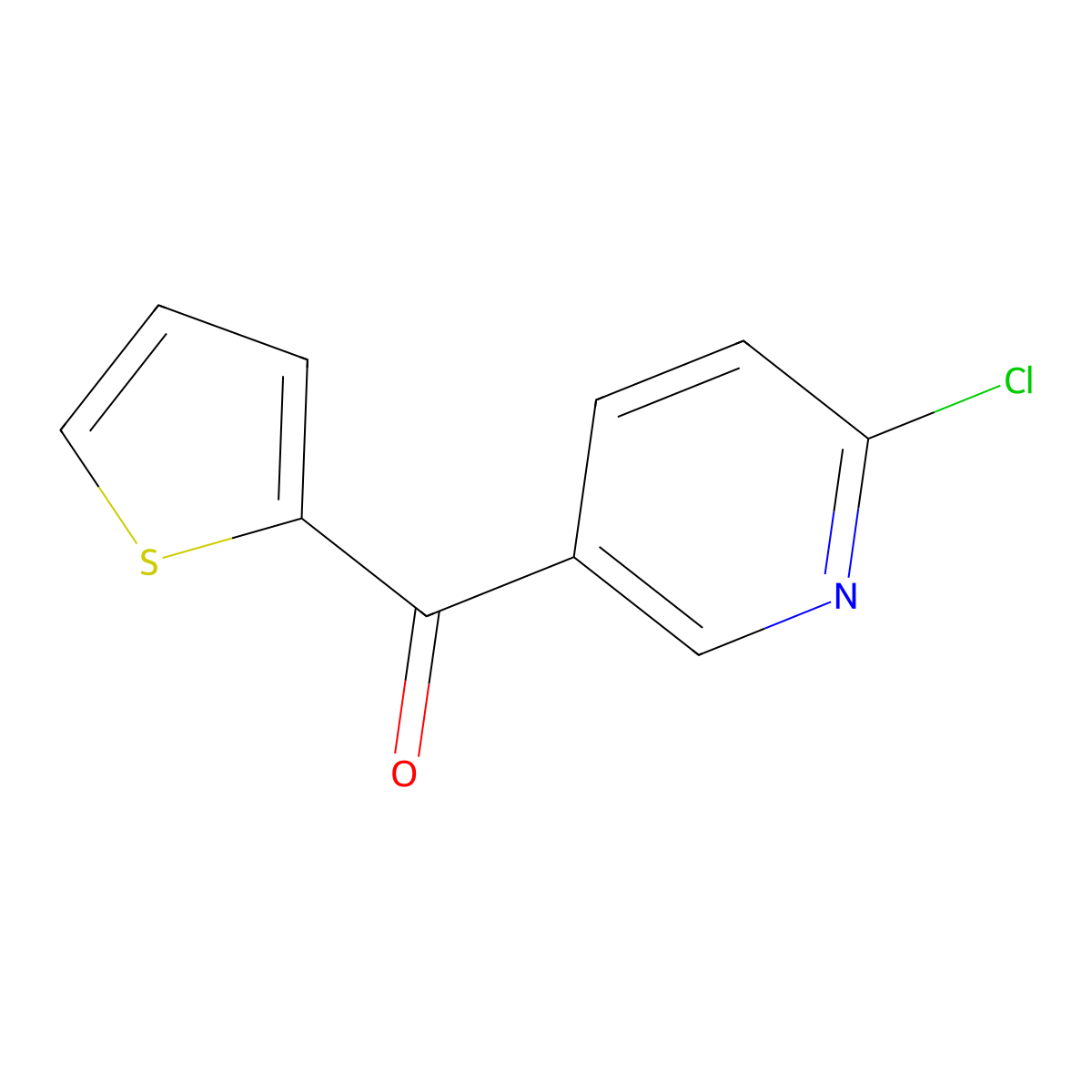 2-Chloro-5-(2-thenoyl)pyridine molecular structure, CAS 501681-39-6