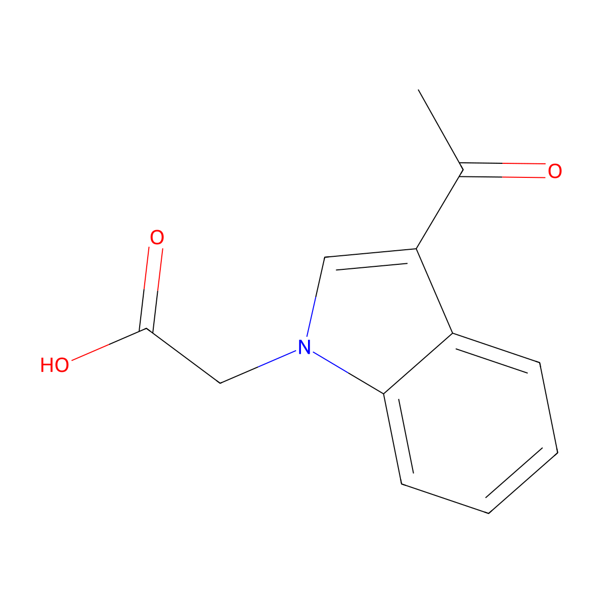 (3-Acetyl-indol-1-yl)-acetic acid molecular structure, CAS 501682-42-4