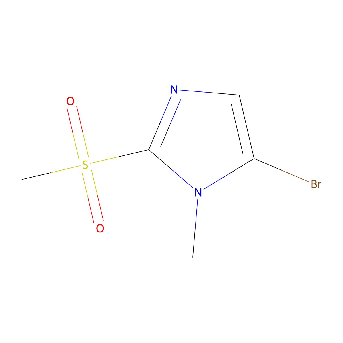 5-Bromo-1-methyl-2-(methylsulfonyl)imidazole molecular structure, CAS 501687-59-8