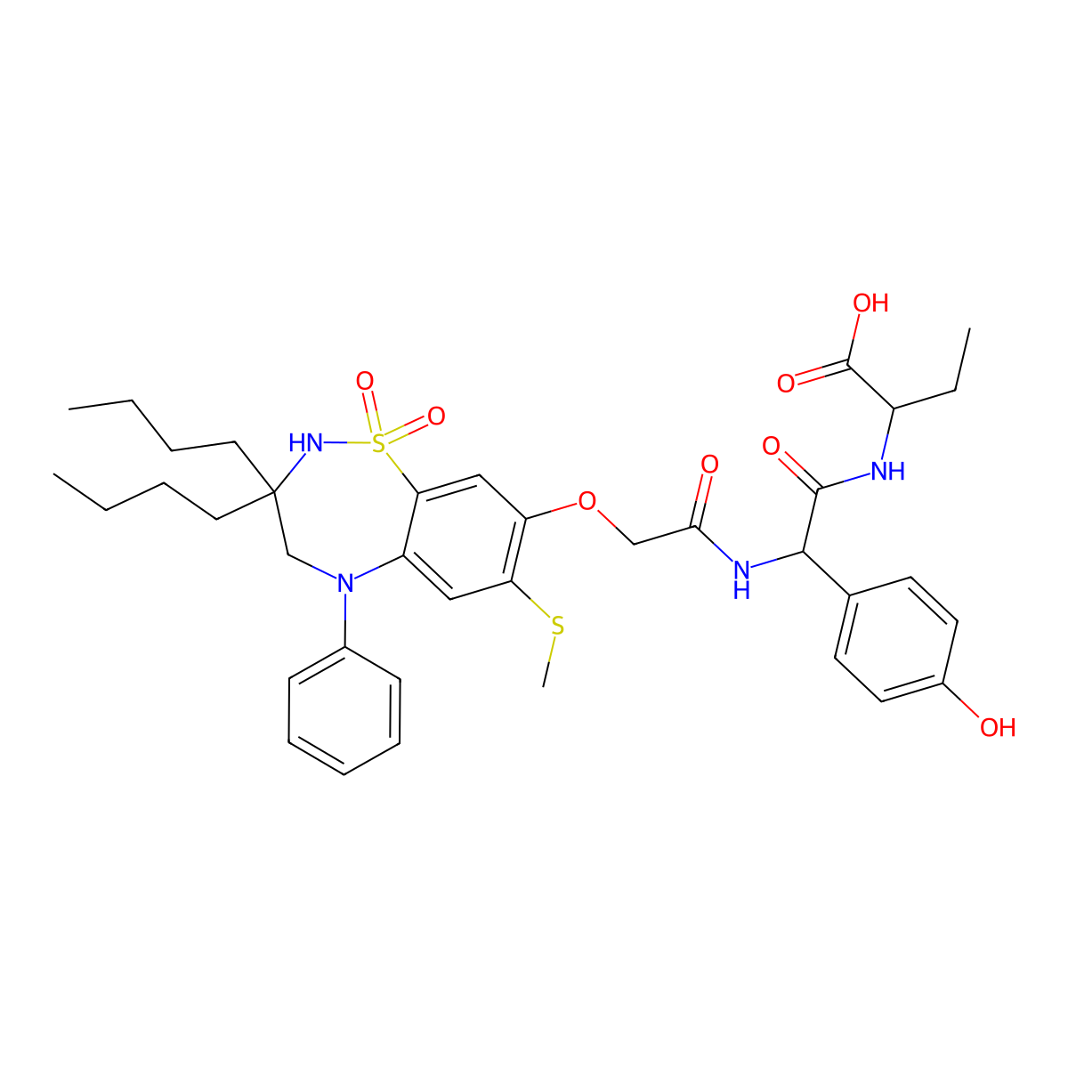 Odevixibat molecular structure, CAS 501692-44-0