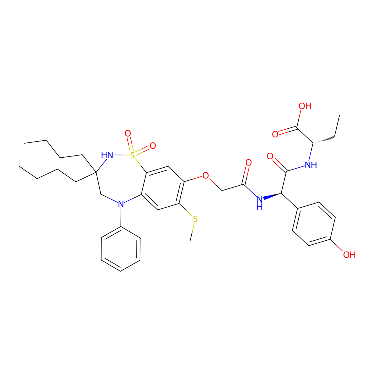 Odevixibat molecular structure, CAS 501692-44-0