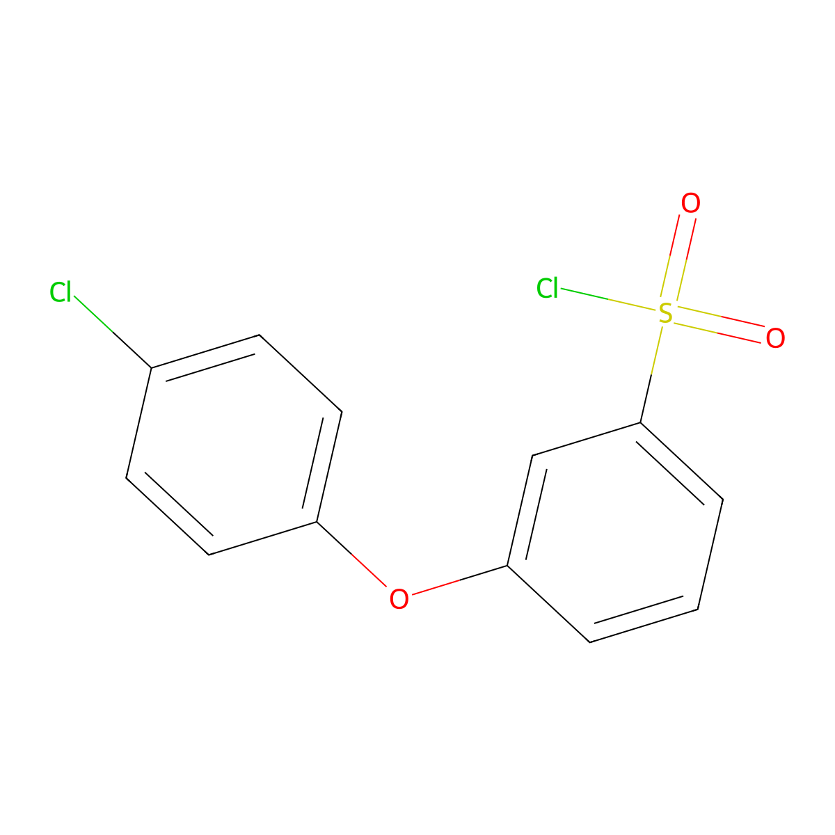 3-(4-chlorophenoxy)benzenesulfonyl Chloride molecular structure, CAS 501697-55-8