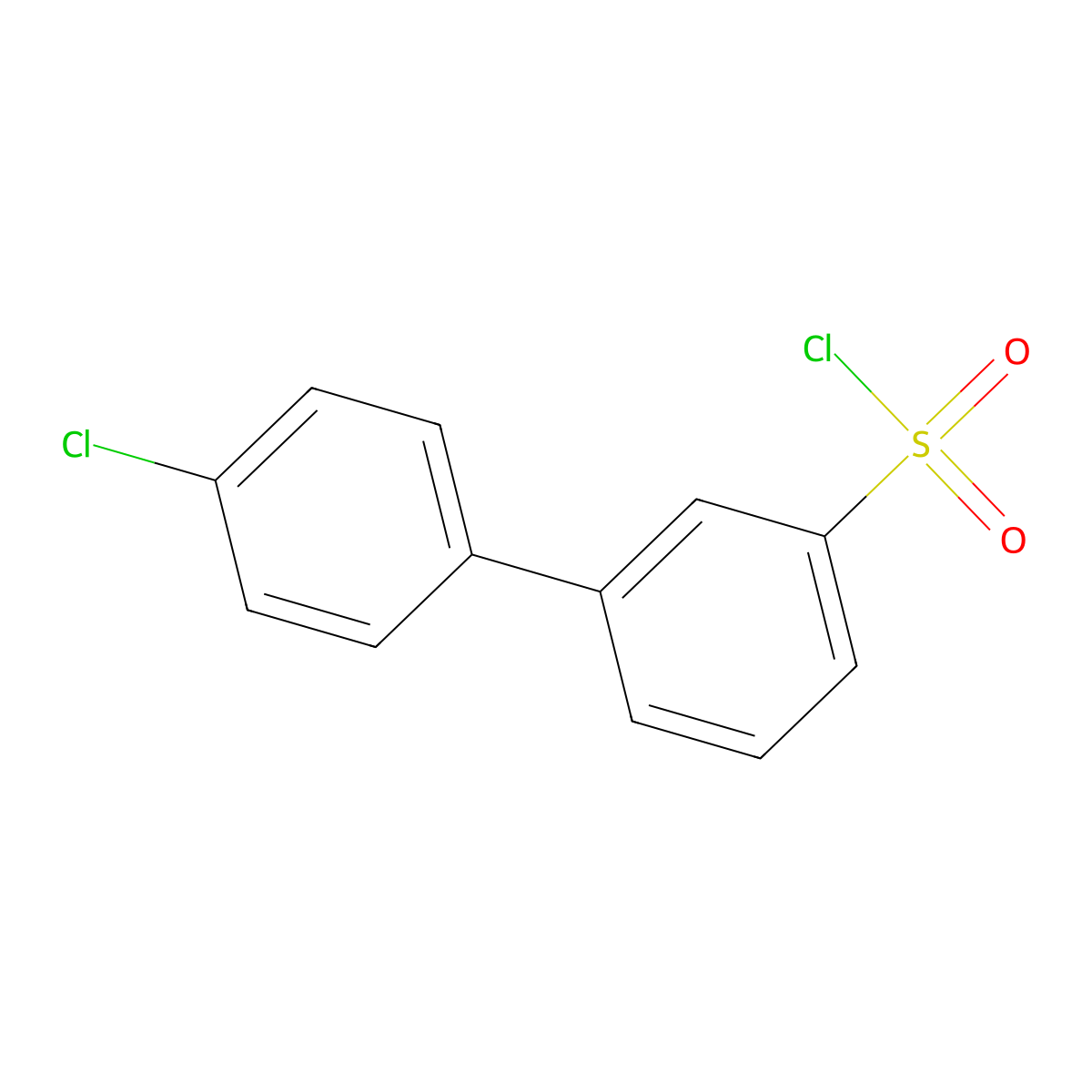 3-(4-chlorophenyl)benzenesulfonyl Chloride molecular structure, CAS 501697-62-7