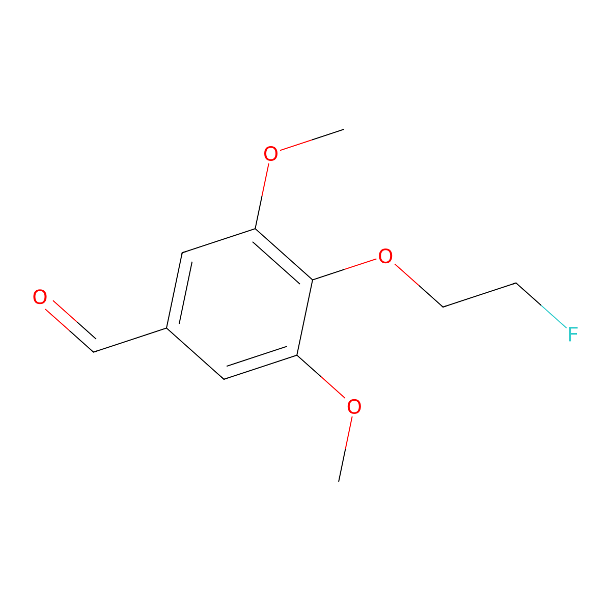4-(2-Fluoroethoxy)-3,5-dimethoxy-benzaldehyde molecular structure, CAS 501699-82-7