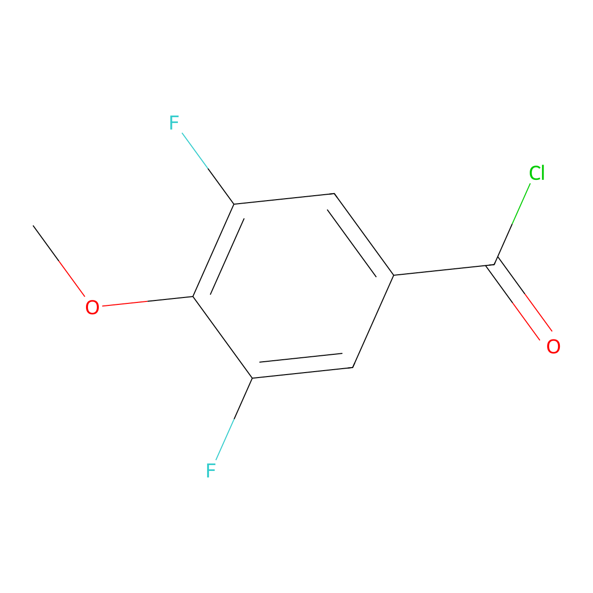 3,5-Difluoro-4-methoxybenzoyl chloride molecular structure, CAS 501701-43-5