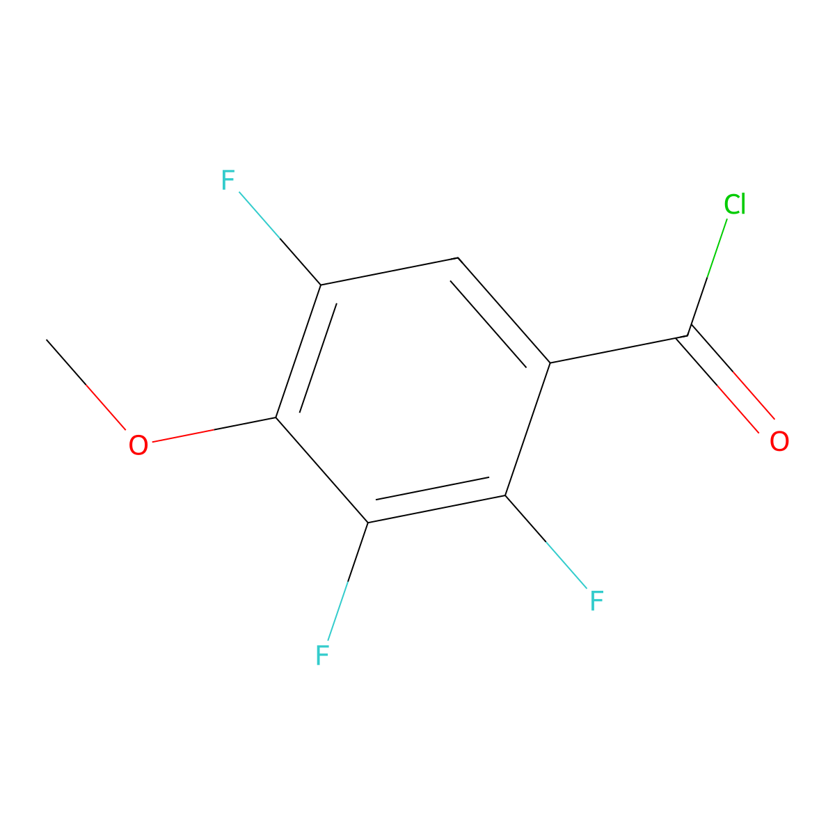 2,3,5-Trifluoro-4-methoxybenzoyl chloride molecular structure, CAS 501701-44-6