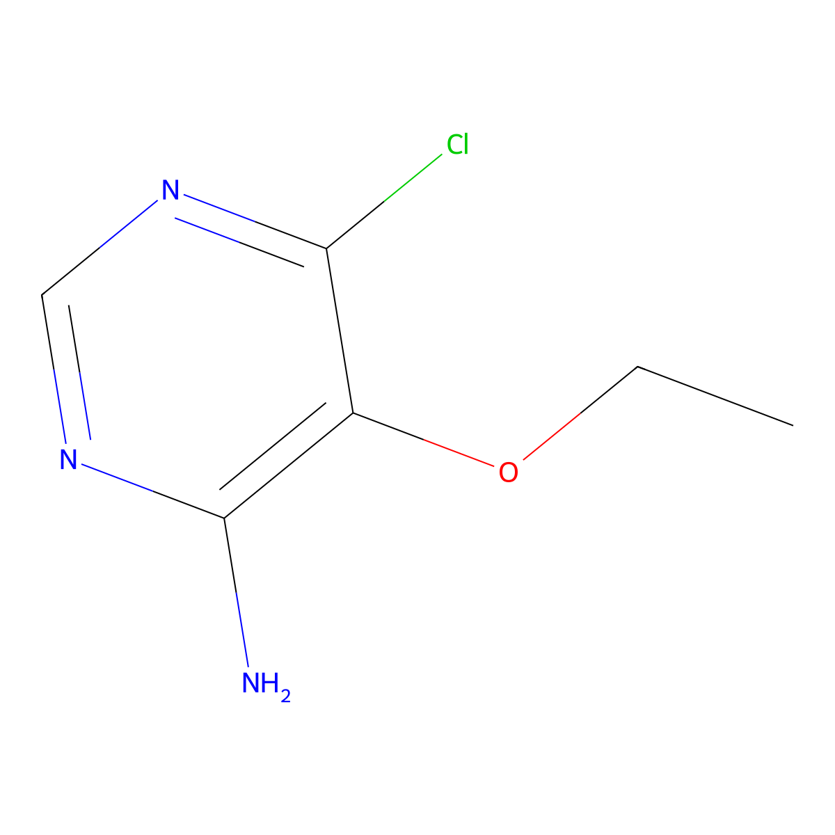 6-Chloro-5-ethoxypyrimidin-4-amine molecular structure, CAS 5018-42-8