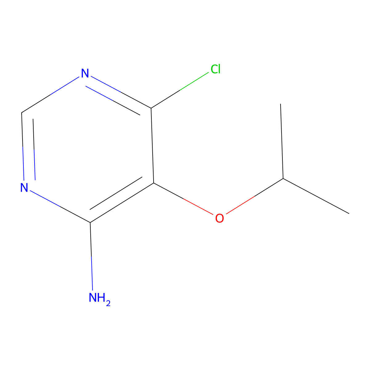 6-Chloro-5-isopropoxypyrimidin-4-amine molecular structure, CAS 5018-43-9