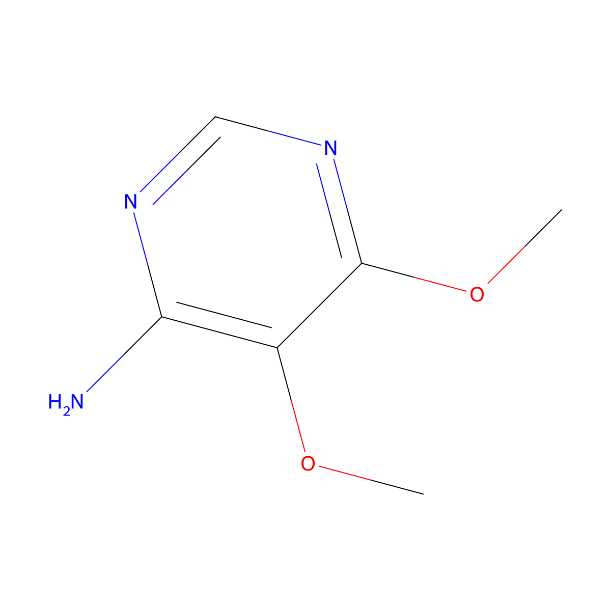 5,6-Dimethoxypyrimidin-4-amine molecular structure, CAS 5018-45-1