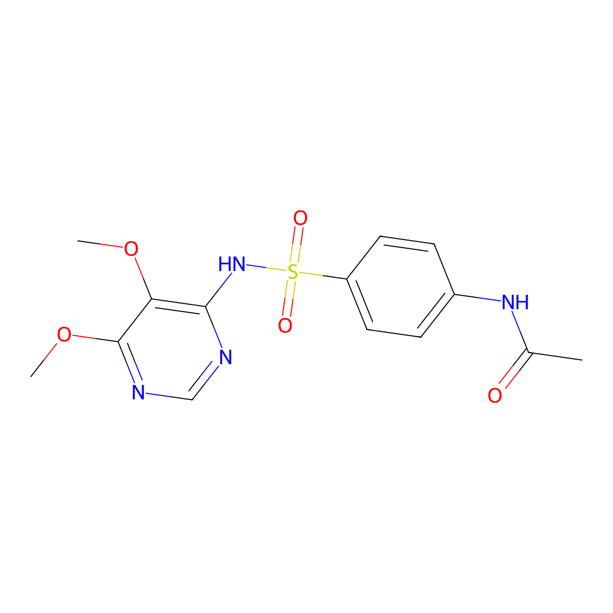 N4-Acetylsulfadoxine molecular structure, CAS 5018-54-2
