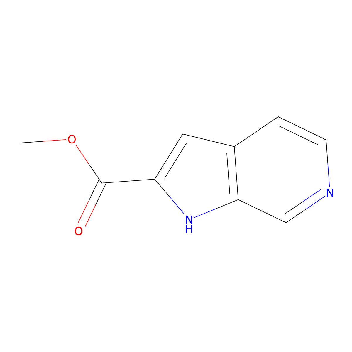 methyl 1H-pyrrolo[2,3-c]pyridine-2-carboxylate molecular structure, CAS 501892-49-5