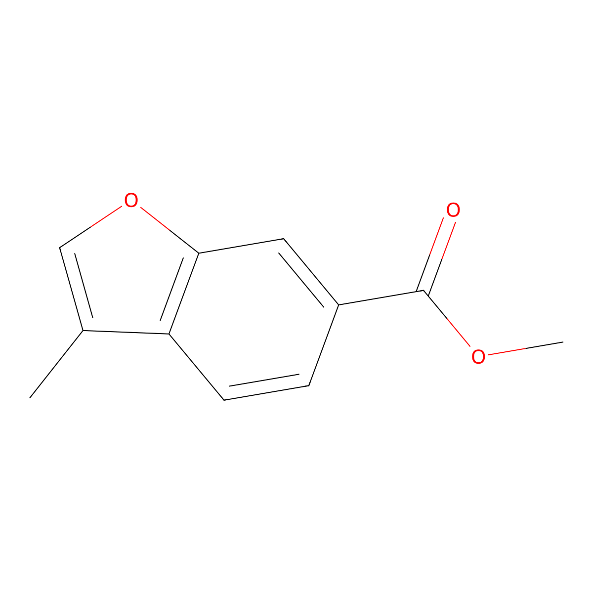 Methyl 3-methyl-1-benzofuran-6-carboxylate molecular structure, CAS 501892-71-3