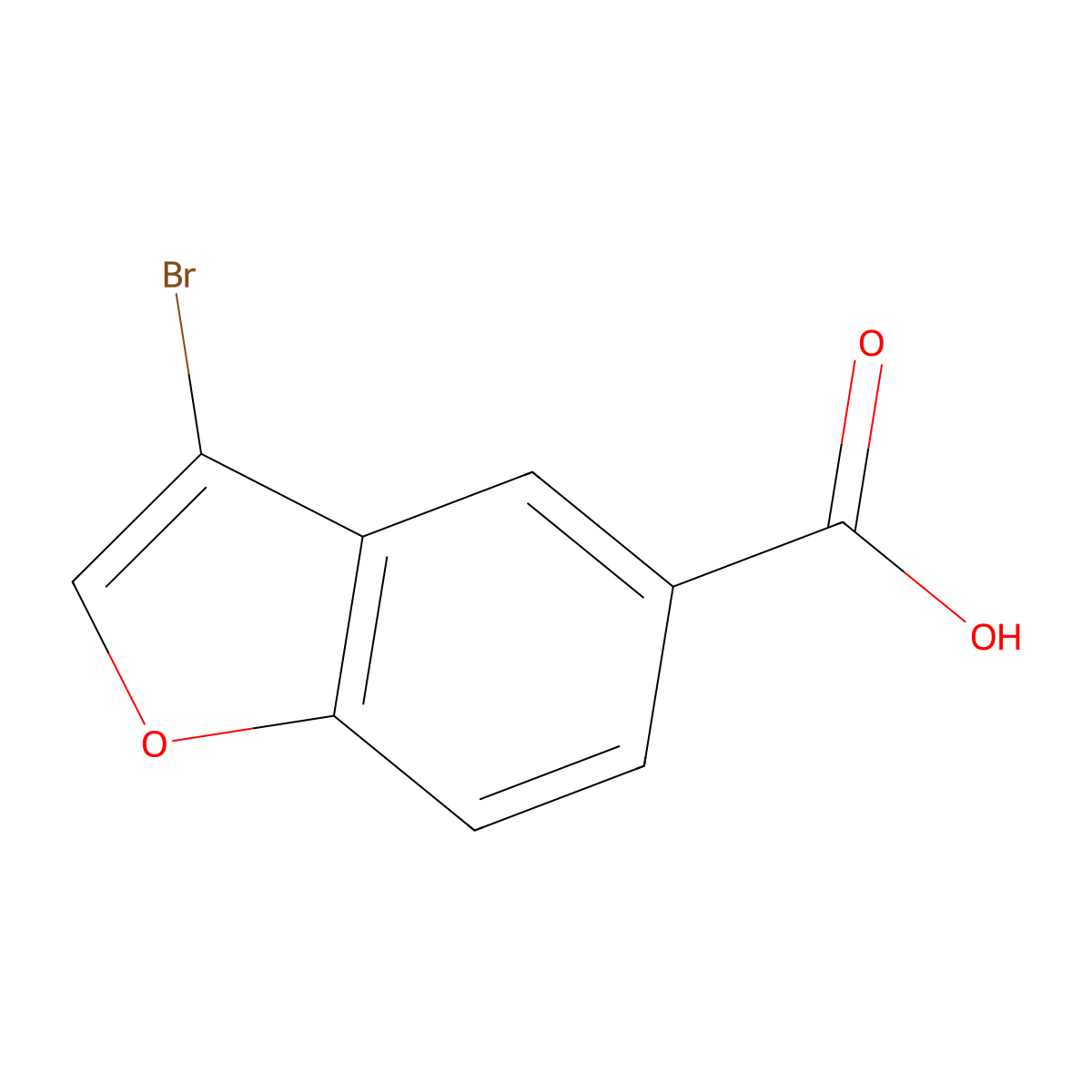 3-Bromo-5-benzofurancarboxylic acid molecular structure, CAS 501892-83-7