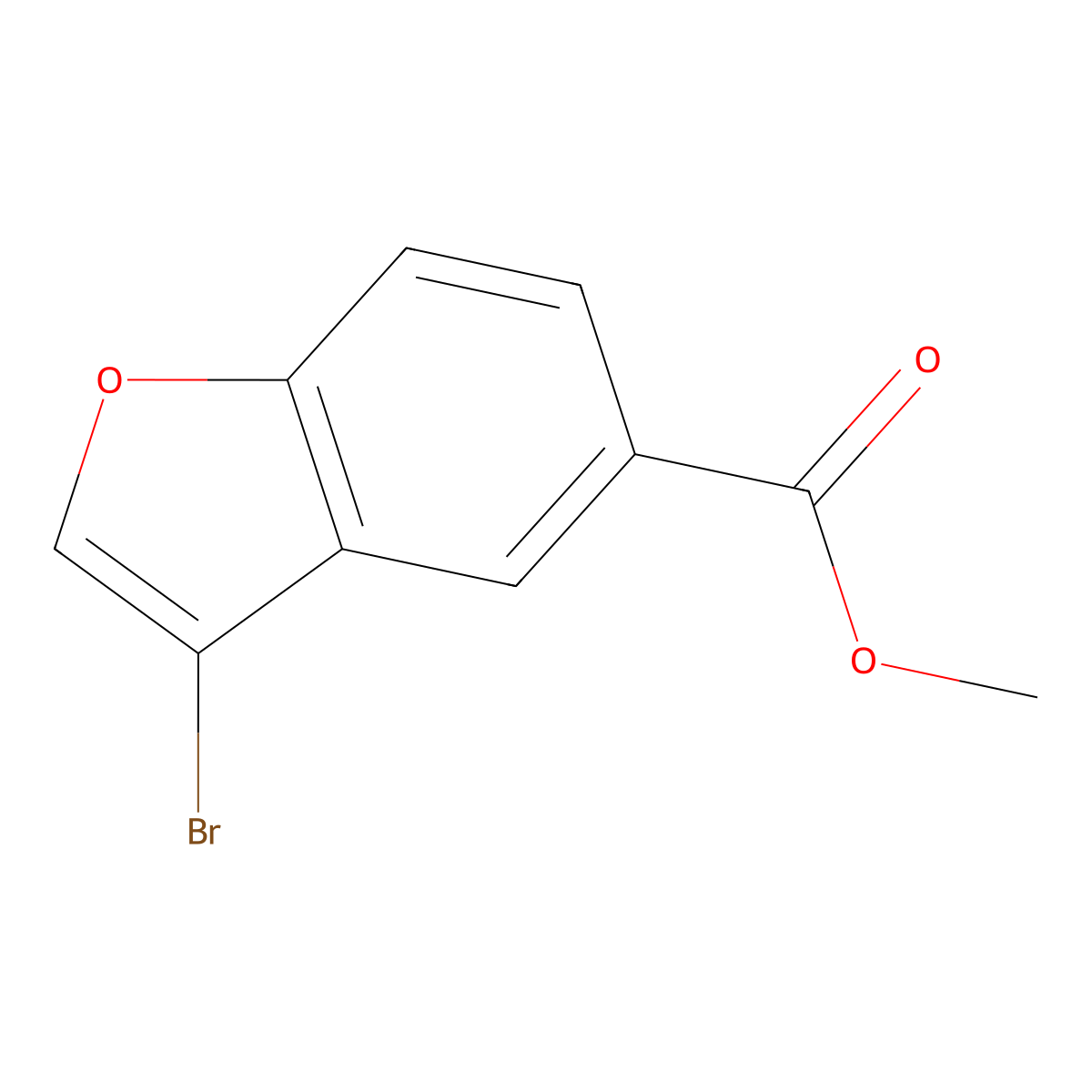 Methyl 3-bromo-1-benzofuran-5-carboxylate molecular structure, CAS 501892-90-6